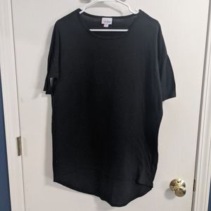 LuLaRoe Irma Top, size XS, black.
